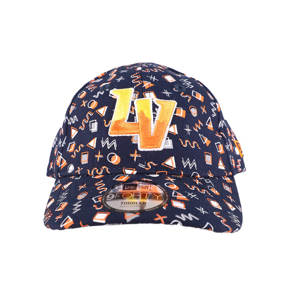 Toddlers' New Era LV Pattern Navy 9FORTY Stretch Elastic Hat