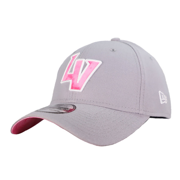 Las Vegas Aviators New Era 2022 Mother's Day LV Gray/Pink 39THIRTY Stretch Fit Hat