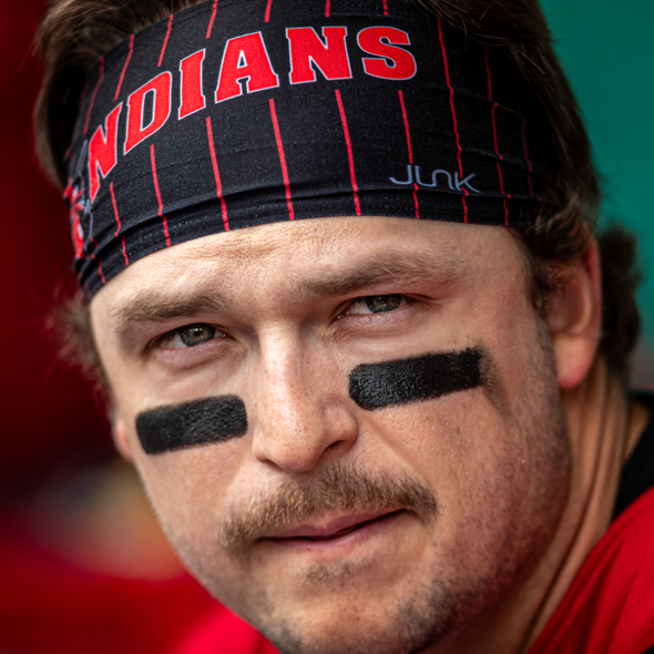 Indianapolis Indians Black Pinstripe Wordmark JUNK Headband