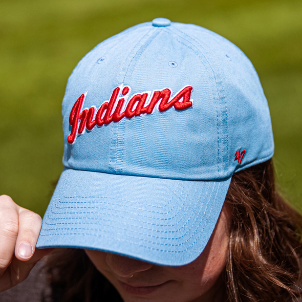 Indianapolis Indians '47 Adult Columbia 1980's Wordmark Script Adjustable Clean Up Cap