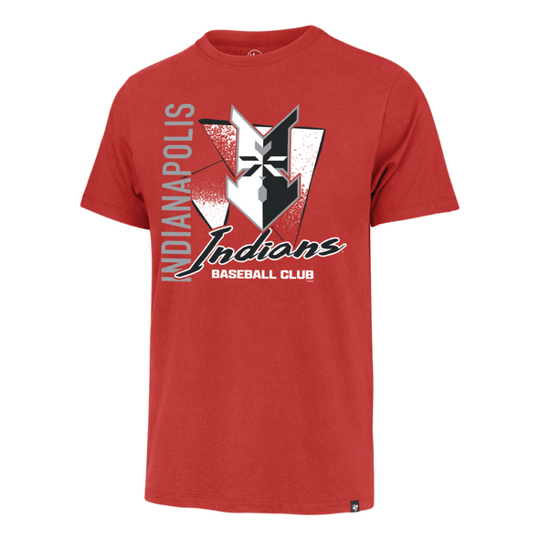 Indianapolis Indians '47 Adult Red Side Arm Franklin Tee