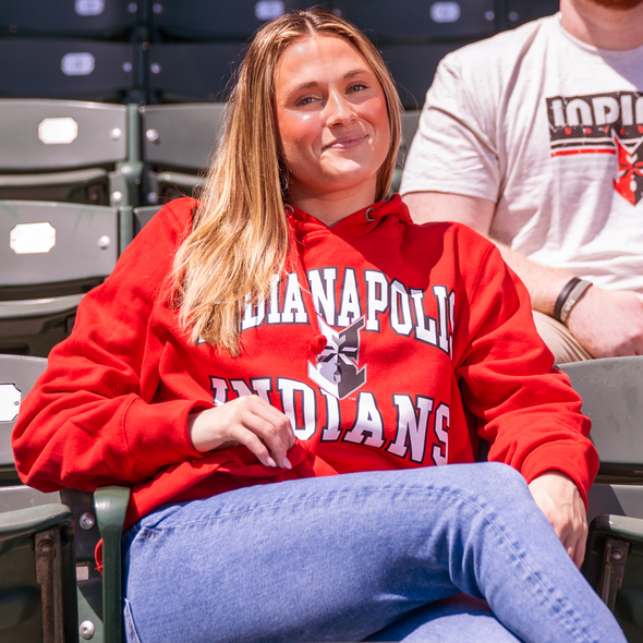 Indianapolis Indians '47 Adult Red Velocity Headline Hood