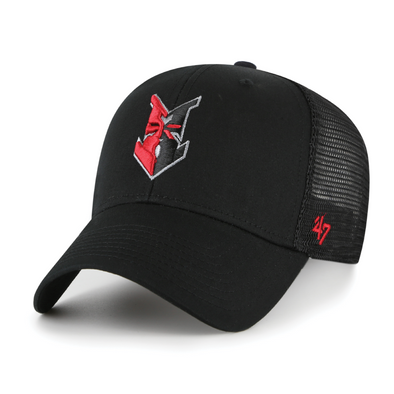 Indianapolis Indians '47 Adult Black Branson MVP Adjustable Trucker Snapback Cap