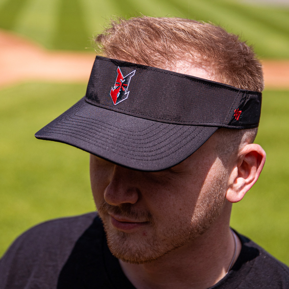 Indianapolis Indians '47 Adult Black brrr Road Adjustable Visor