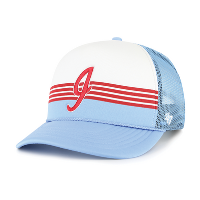 Indianapolis Indians '47 Adult Carolina 80's Liftoff Foam Adjustable Trucker Snapback Cap