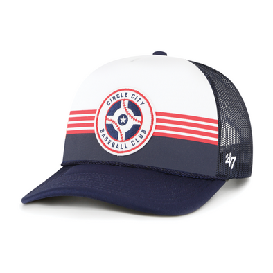 Indianapolis Indians '47 Adult Navy Circle City Liftoff Foam Adjustable Trucker Snapback Cap