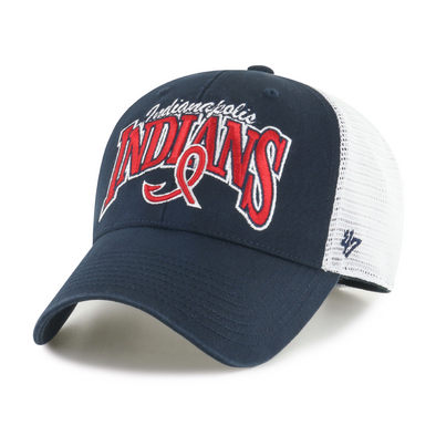 Indianapolis Indians '47 Adult Navy 50's Keystone Mesh MVP Adjustable Snapback Trucker Cap