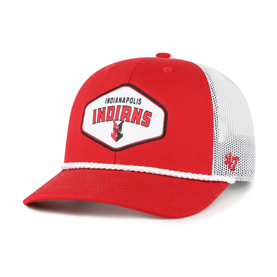 Indianapolis Indians '47 Adult Red Ace Out Rope Adjustable Trucker Snapback Cap