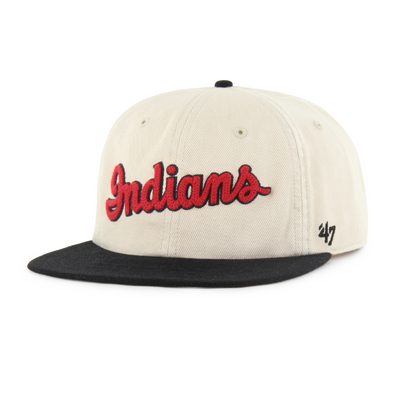 Indianapolis Indians '47 Adult Sand/Navy 50's Fieldstone Adjustable Captain Snapback Cap