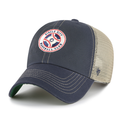 Indianapolis Indians '47 Adult Vintage Navy Circle City Primary Adjustable Trawler Trucker Clean Up Cap
