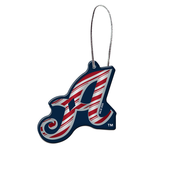 NEW Candy Cane "A" Ornament