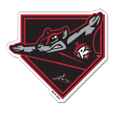 Richmond Flying Squirrels Home Plate Precision Cut Magnet