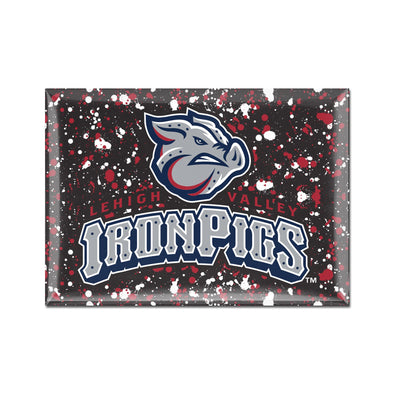 Lehigh Valley IronPigs Splatter Fridge Magnet