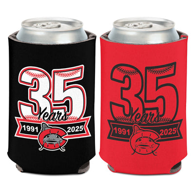 Carolina Mudcats 35th Anniversary Koozie 12oz