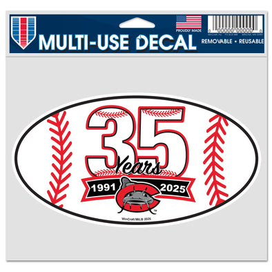 Carolina Mudcats 35th Anniversary Decal