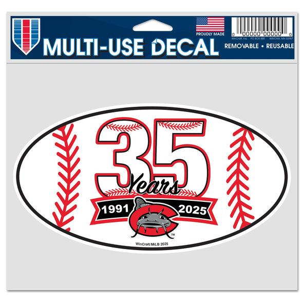 Carolina Mudcats 35th Anniversary Decal