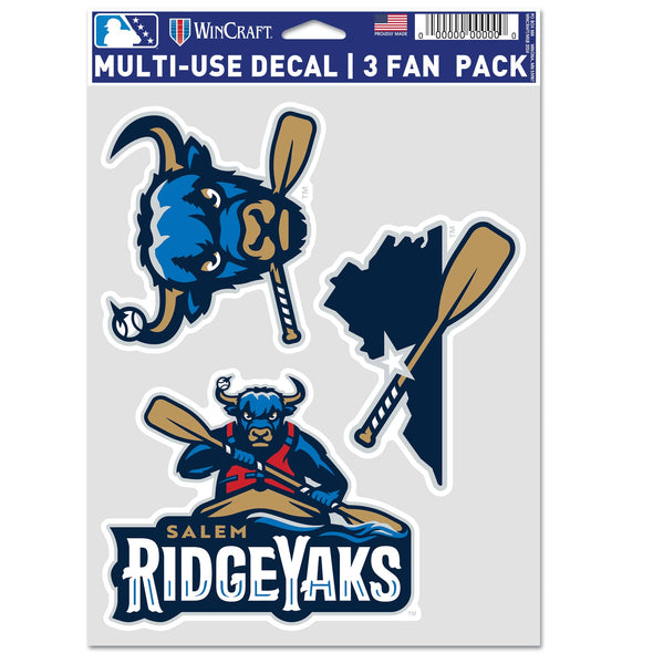 Salem RidgeYaks Jumbo Decal - 3 Pack