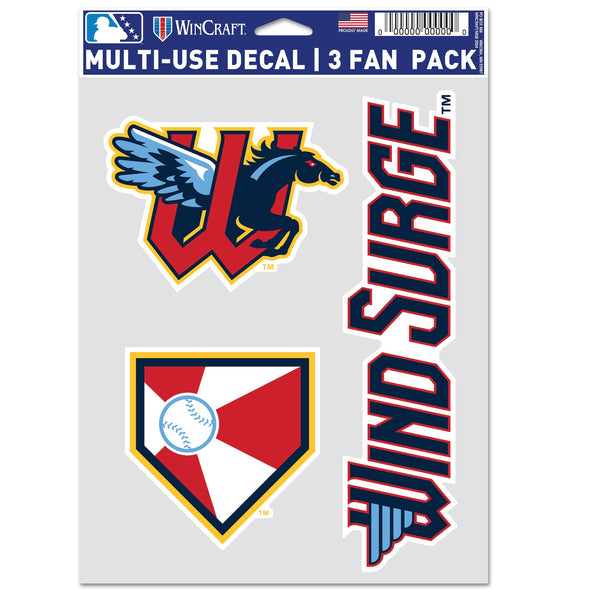 Wichita Wind Surge Multi-Use 3 Pack Fan Decal