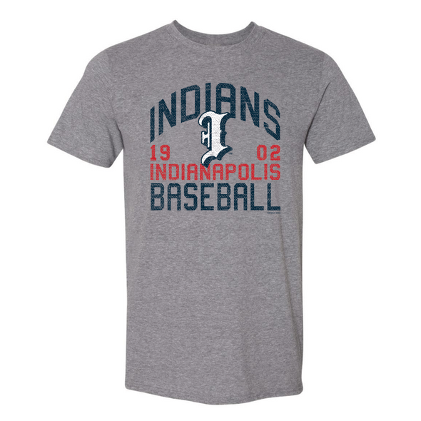 Indianapolis Indians Adult Grey Champ Banner Economy Tee