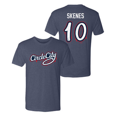 Indianapolis Indians Adult Navy Circle City Paul Skenes Name and Number Tee