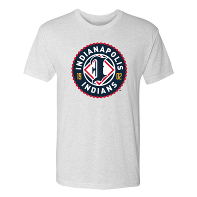 Indianapolis Indians Adult White Primary Logo Tee