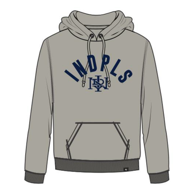 Indianapolis Indians '47 Adult Grey Road INDPLS Headline Hood