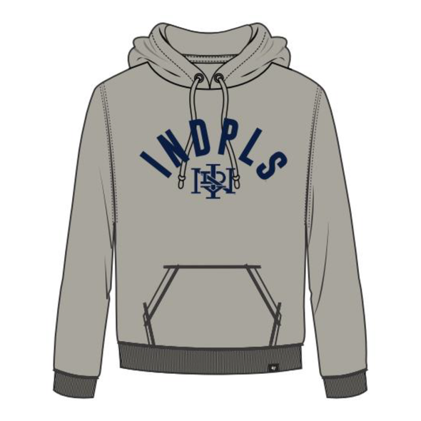 Indianapolis Indians '47 Adult Grey Road INDPLS Headline Hood