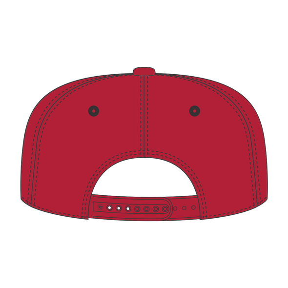 Indianapolis Indians '47 Adult Red Batting Practice Hitch Adjustable Snapback Cap