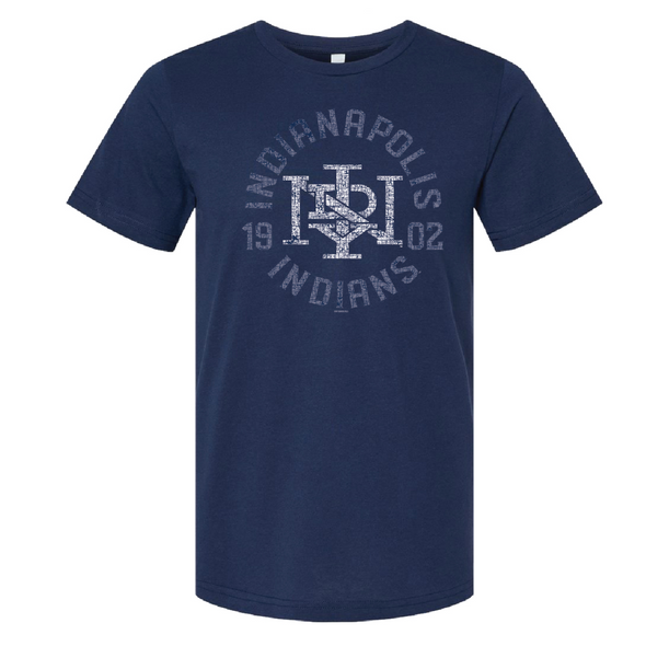 Indianapolis Indians Adult Navy Upright Premium Heather Tee