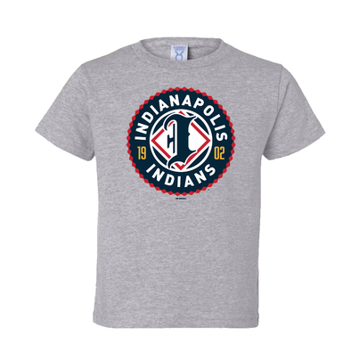 Indianapolis Indians Toddler Grey Primary Logo Tee