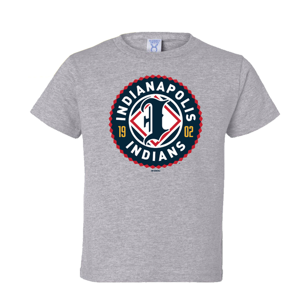 Indianapolis Indians Toddler Grey Primary Logo Tee
