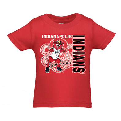 Indianapolis Indians Toddler Red Rowdie Drip Tee