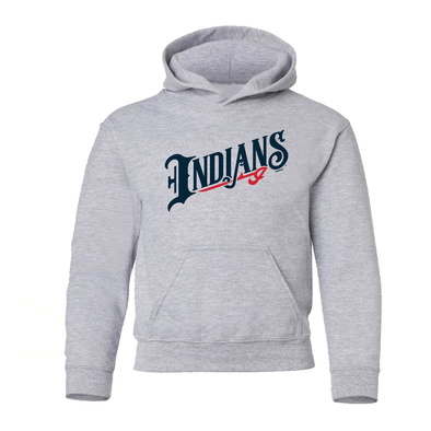 Indianapolis Indians Youth Grey Indians Wordmark Hoodie