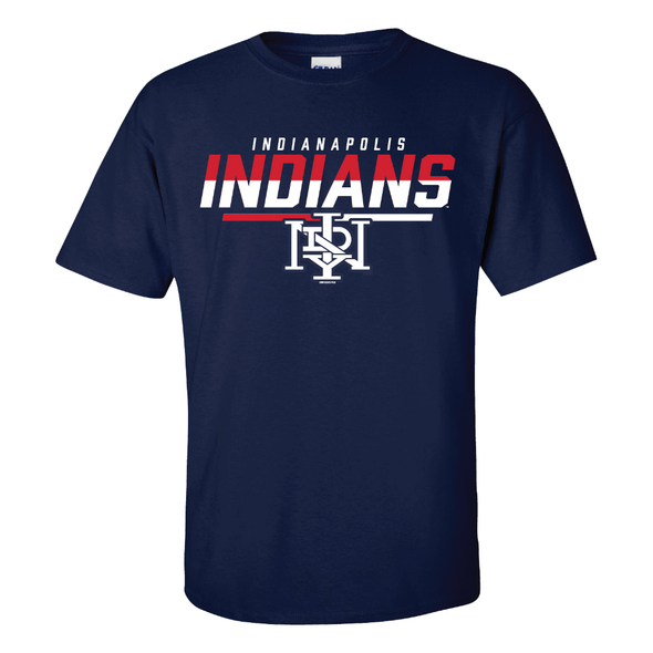 Indianapolis Indians Youth Navy Accelerator Tee