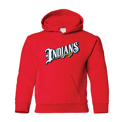 Indianapolis Indians Youth Red Indians Wordmark Hoodie