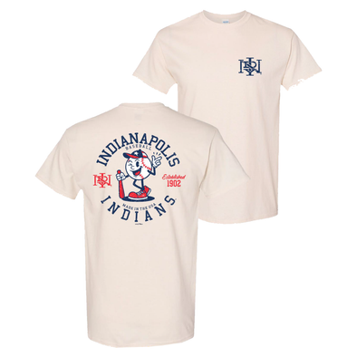 Indianapolis Indians Adult All-American Ball Ringspun Cotton Tee