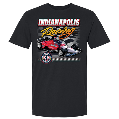 Indianapolis Indians Adult Black INDYCAR Racing Tee