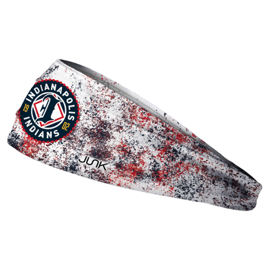Indianapolis Indians White Primary Logo Splatter JUNK Headband