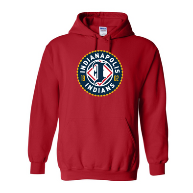 Indianapolis Indians Adult Red Primary Logo Hoodie