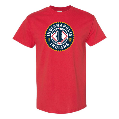 Indianapolis Indians Adult Red Primary Logo Tee