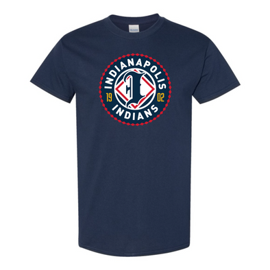 Indianapolis Indians Youth Navy Primary Logo Tee