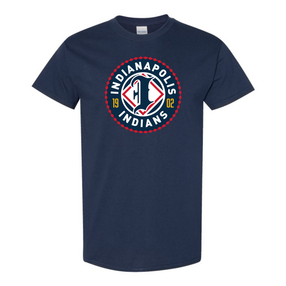 Indianapolis Indians Youth Navy Primary Logo Tee