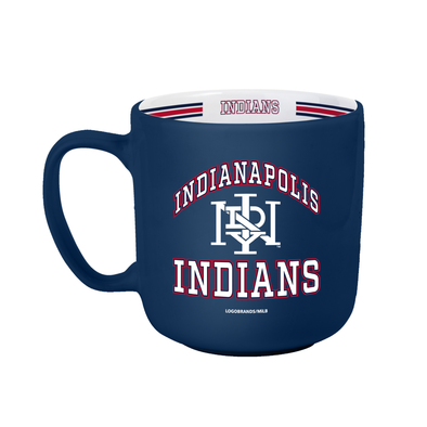 Indianapolis Indians 15oz. Navy Home Cap Striped Coffee Mug