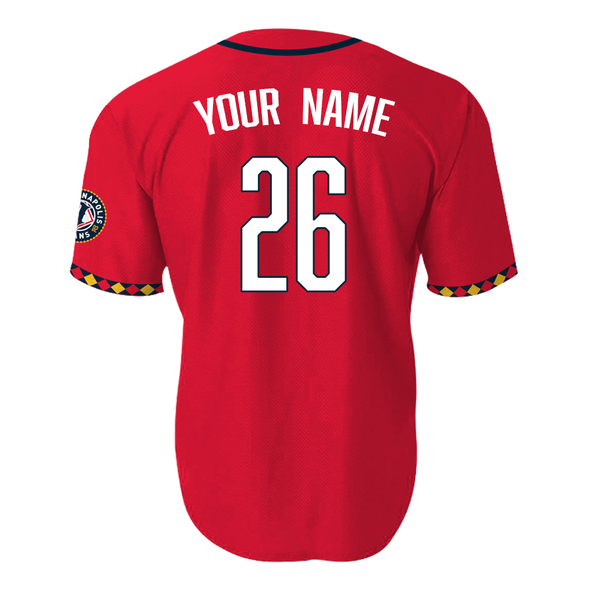 Indianapolis Indians Youth Customizable Red Alternate Replica Jersey