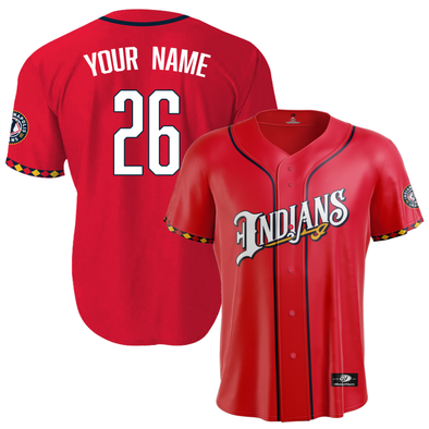 Indianapolis Indians Youth Customizable Red Alternate Replica Jersey