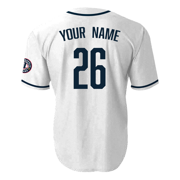 Indianapolis Indians Adult Customizable Home White Replica Jersey