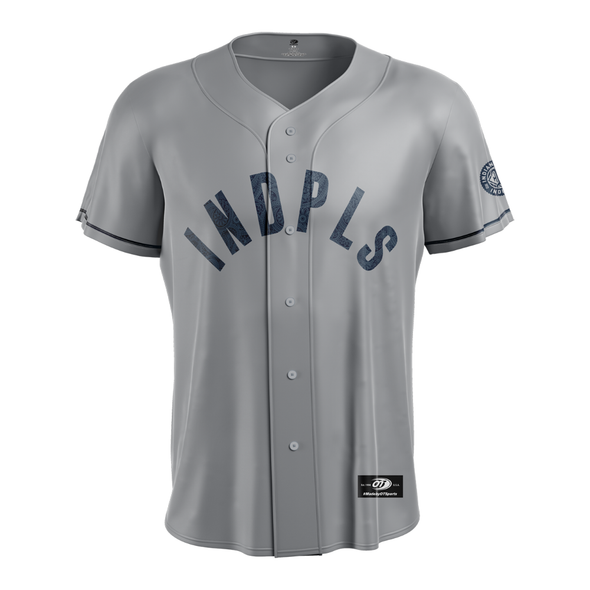 Indianapolis Indians Adult Customizable Road Grey Replica Jersey