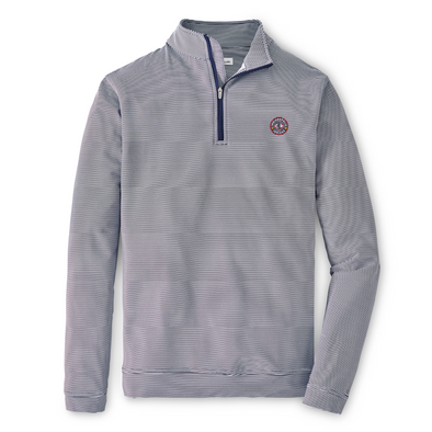 Indianapolis Indians Adult Peter Millar Perth Sugar Stripe Performance 1/4 Zip Pullover