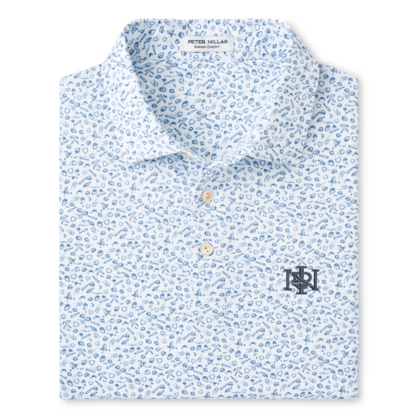 Indianapolis Indians Adult Peter Millar White Batter Up Performance Jersey Polo