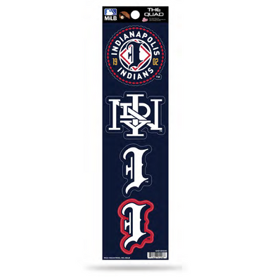 Indianapolis Indians Quad Decal Sticker Set